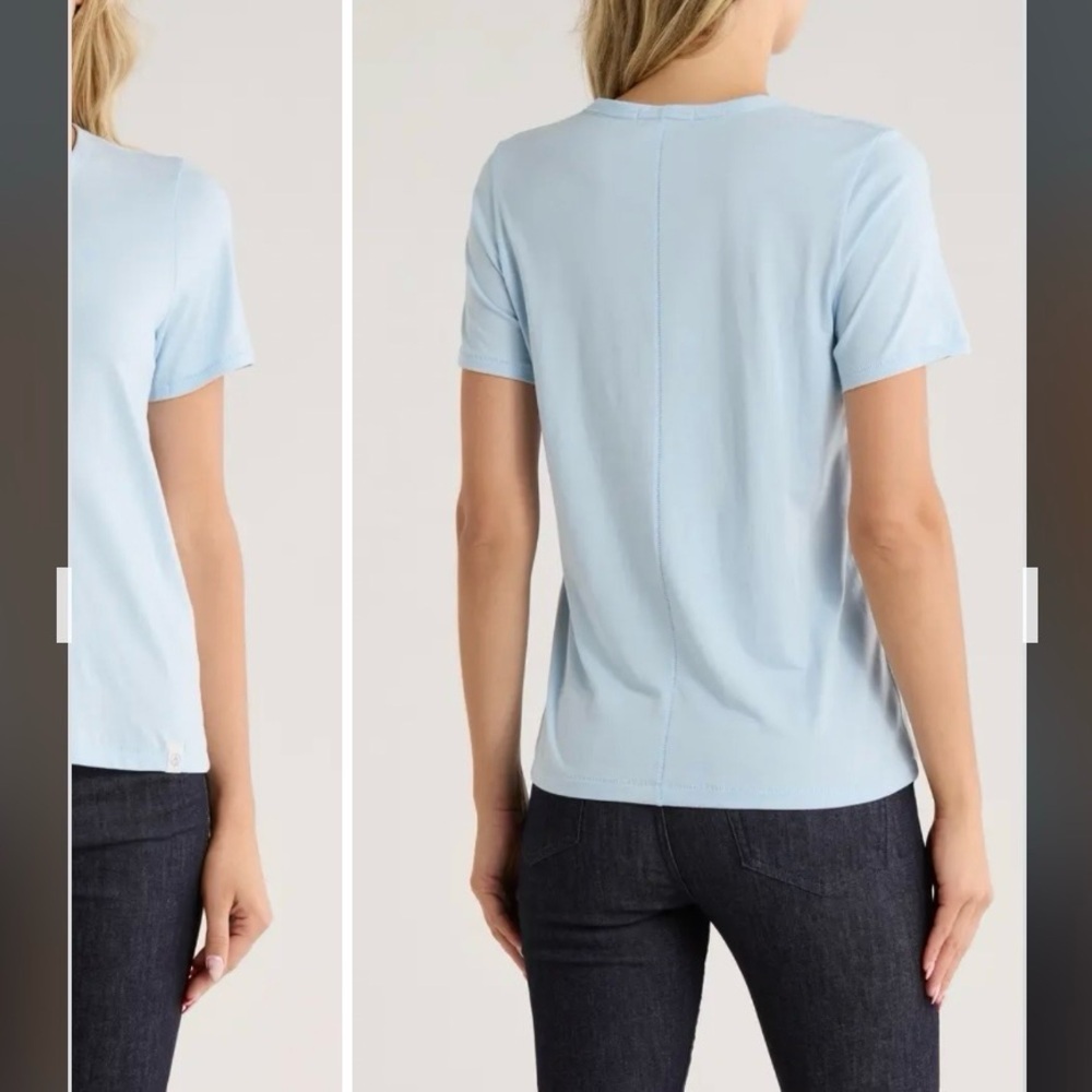 rag & bone The Jersey T-Shirt in Baby Blue - Picture 5 of 5